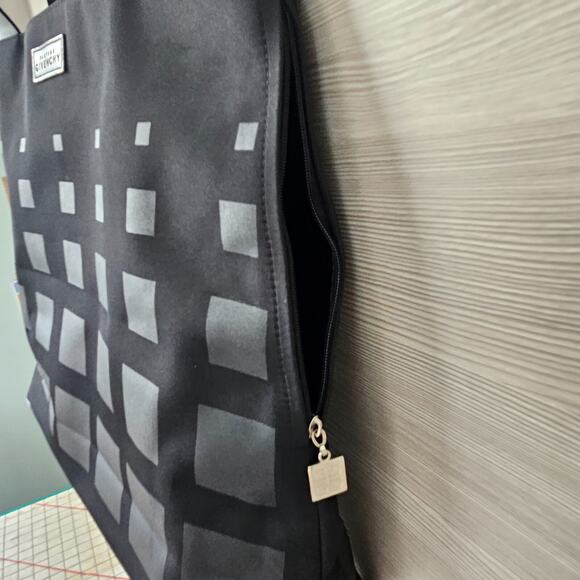 Givenchy Parfums Logo Tote Bag Fabric Black Lined Nylon PVC Shopper Weekend - Picture 8 of 16